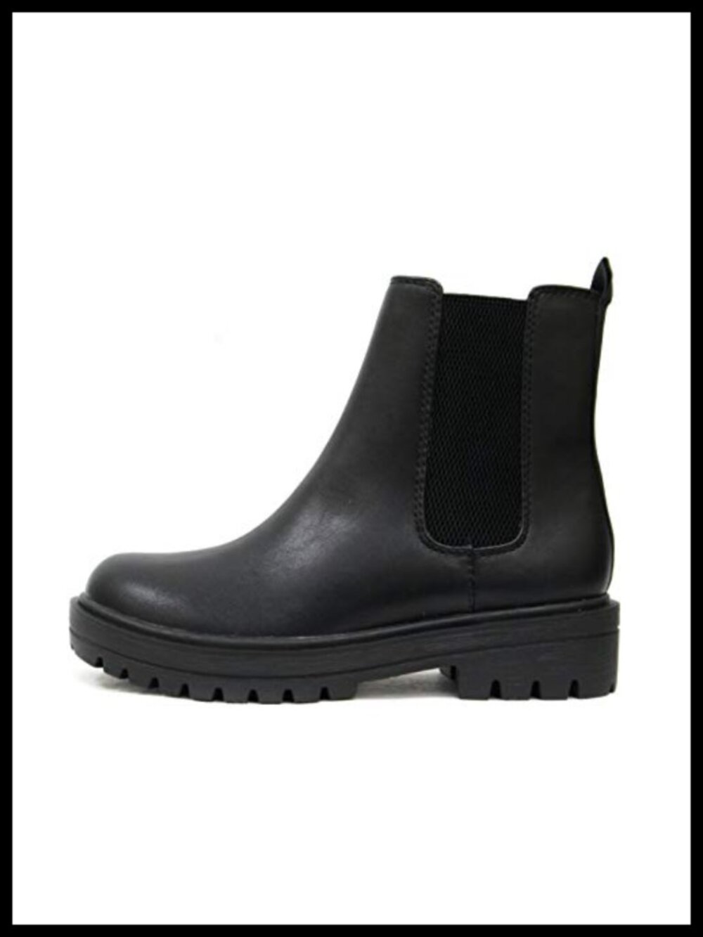 Women's Chelsea Ankle Booties Lug Sole Block Heel Elastic Gore